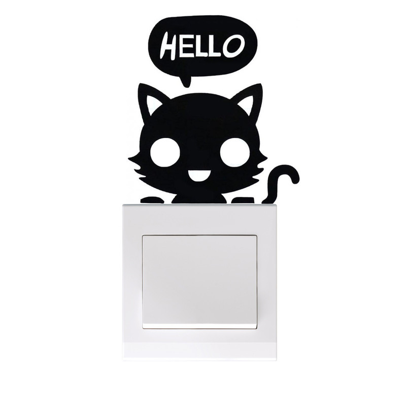 استیکر چوبی کلید پریز پرسناژ بسته 4 عددی مدل SW3