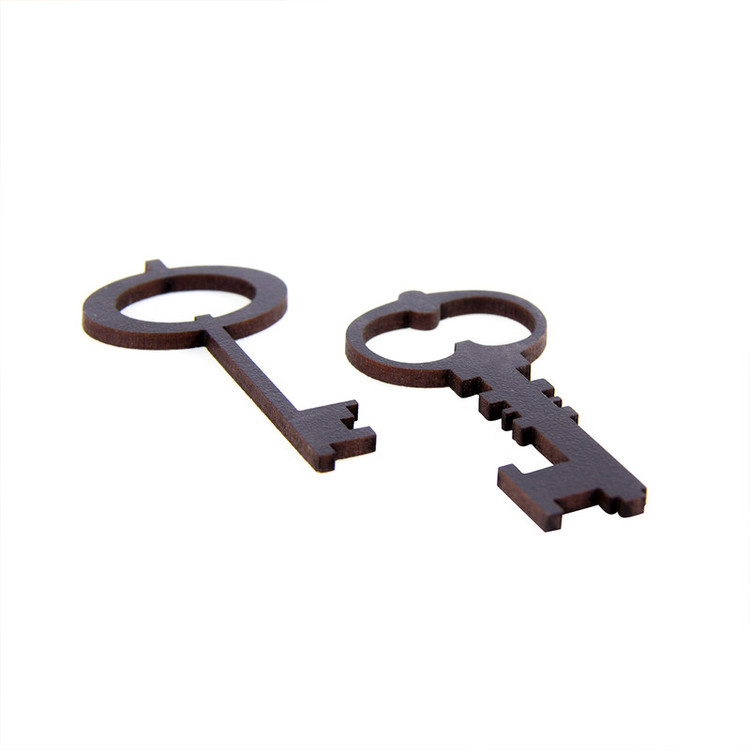 استیکر مدل چوبی طرح کلید کد 4066 بسته 16 عددی
