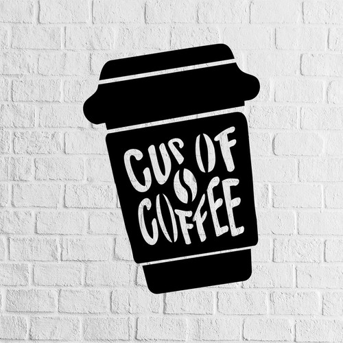 استیکر دیواری ناویا طرح coffee کد 03