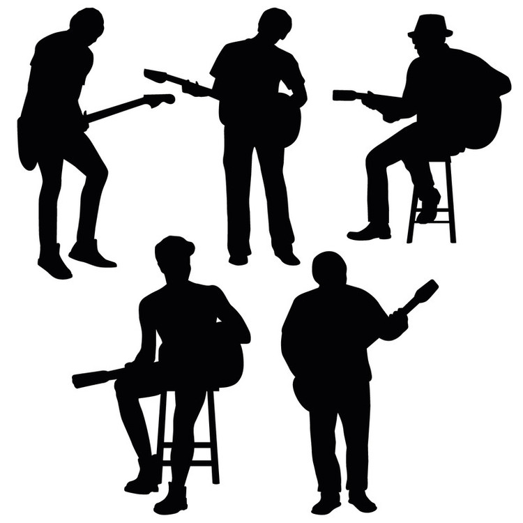 استیکر ژیوار مدل Guitar Band