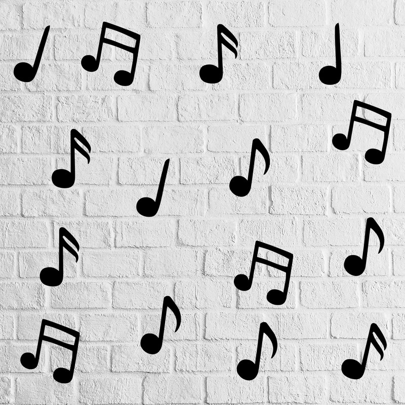 استیکر ناویا طرح نت مدل چوبی بسته 15 عددی