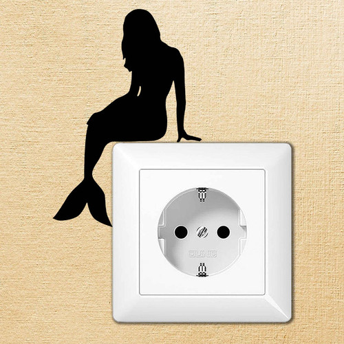 استیکر کلید و پریز آژنگ طرح پری دریایی کد AD-S-597