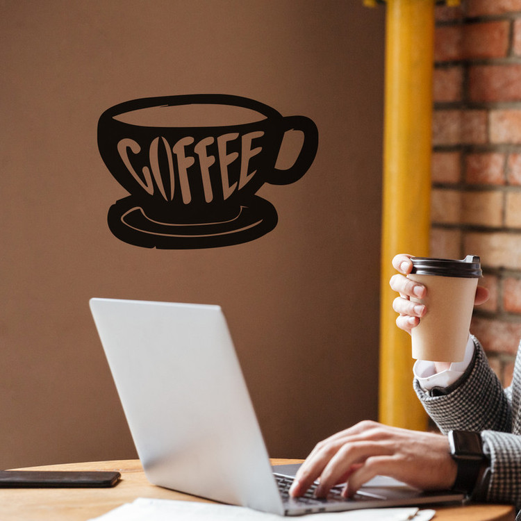 استیکر دیواری ناویا مدل coffee کد 04