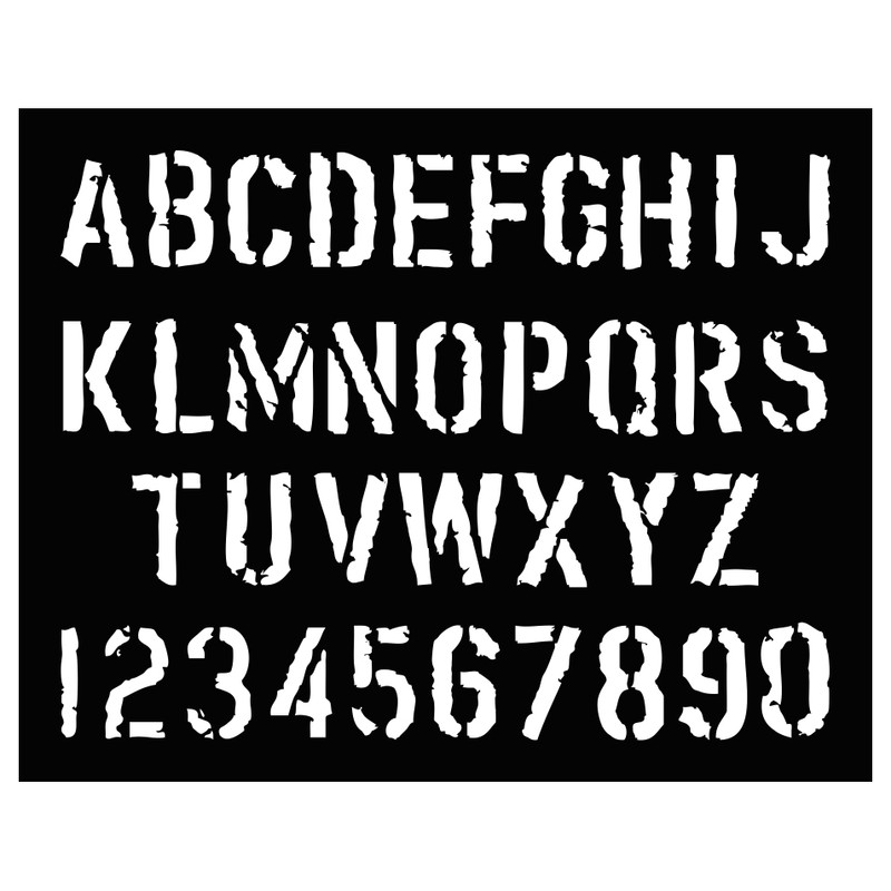 شابلون مدل اعداد و حروف الفبای انگلیسی کد SP672-2