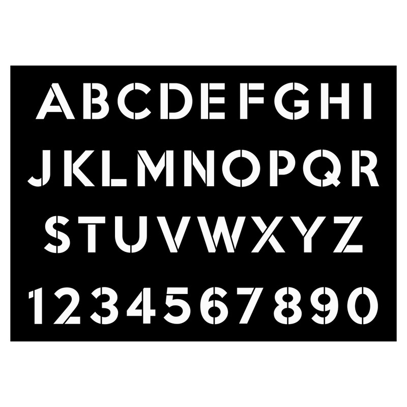 شابلون مدل اعداد و حروف الفبای انگلیسی کد SP673-1